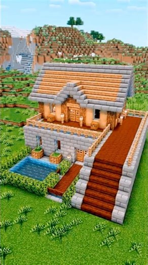 Minecraft Survival Starter House Tutorial🏡🏠🏚️#minecraft