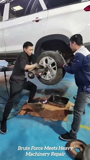 Brute Force Meets Heavy Machinery Repair #shorts #mechanic #automobile