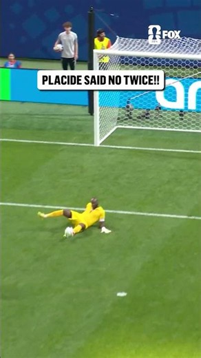 A DOUBLE SAVE FROM PLACIDE! The Haitian goalkeeper comes up big!
