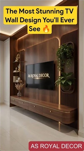 The Most Stunning TV Wall Design You'll Ever See 🔥 | AS Royal Decor" #asroyaldecor #tvunitdesign