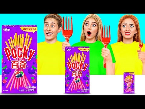 Big, Medium and Small Plate Challenge | Funny Cooking Battle by Jelly DO Challenge