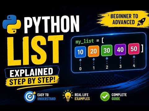 Python List Tutorial for Beginners 🧠 | Real Life Examples Included | Complete Beginner to Advanced