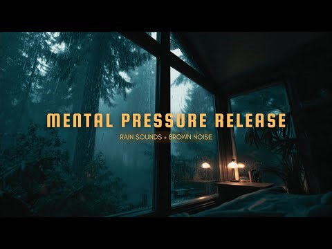 Breathe Out Mental Pressure and Rest Well | Brown Noise + Rain Sounds for Deep Sleep