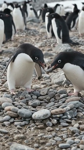 Adélie Penguin 🐧 — Building a Nest ONE STONE at a Time! 🪨❄️