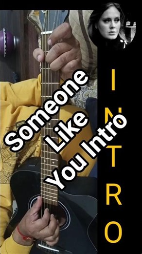 Someone Like You/Adele song guitar intro tutorial by Shivesh #musicnotes