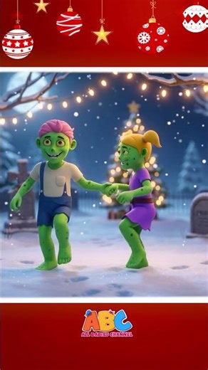 A Very Merry Christmas with Zombie Family #shorts #christmas #hooplakidz #allbabieschannel