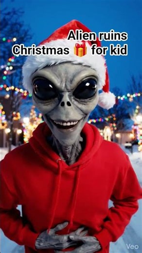 alien ruins Christmas for little kid