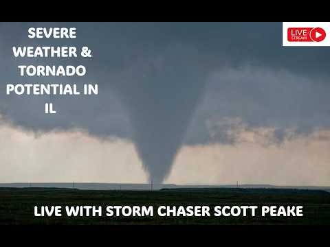 🔴 LIVE STORM CHASER: Severe Weather And Tornado Threat In Illinois