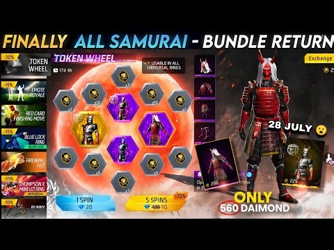 ZOMBIE SAMURAI BUNDLE RETURN FREE FIRE 🤯, NEXT RING EVENT FF, FF NEW EVENT, FREE FIRE NEW EVENT
