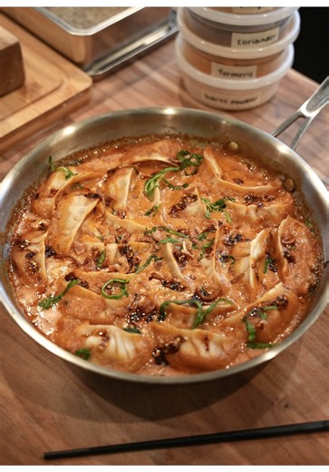 Red Curry Dumpling Bake Recipe with Coconut Sauce