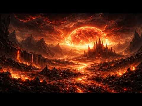 Infernal Horizon 🔥 | 4K Volcanic Fantasy Landscape | 3 Hour 4K Space Screensaver TV Wallpaper