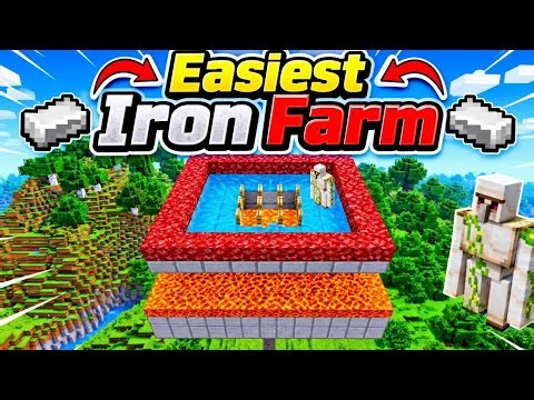 New easiest automatic iron farm in Minecraft bedrock 26.53+Java 