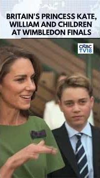 Britain's Princess Kate, William and Children Arrive at Wimbledon for Men's Singles Final | N18G