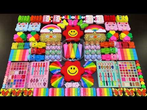 RELAXING WITH CLAY PIPING BAGS VS GLITTER VS MAKEUP ! Mixing Random Things Into Slime #7180