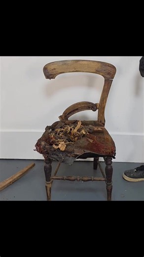Restored Woodworm-Ridden Antique Chair From Hull