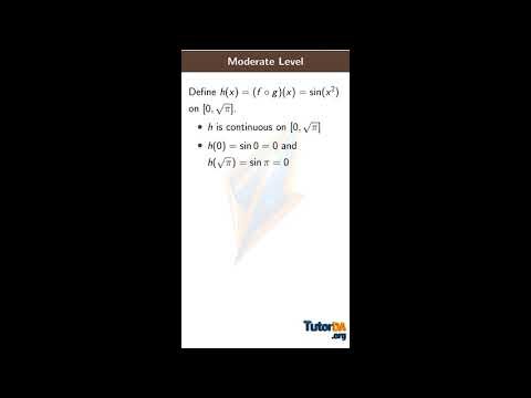 Prove existence of solution for a composite function in 30 sec #shorts #math #tutorda