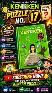 KenKen Puzzle No. 17 | Survival of the Fittest | Can You Solve It? 🧩 #kenkenpuzzle