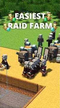 Minecraft Easiest Raid Farm Tutorial 🤯 Unlimited Loot #minecraft #viral #minecraftshorts#challenge