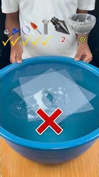 how many tissue paper dose it take to make the object float ? what happend next ? #satisfyling
