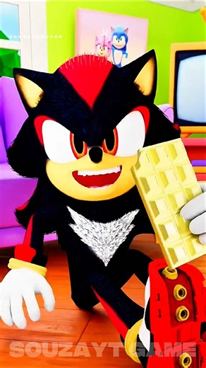 SHADOW E SONIC COMENDO UMA BARRA DE CHOCOLATE 🍫😅 #sonic #memes #funny #shorts