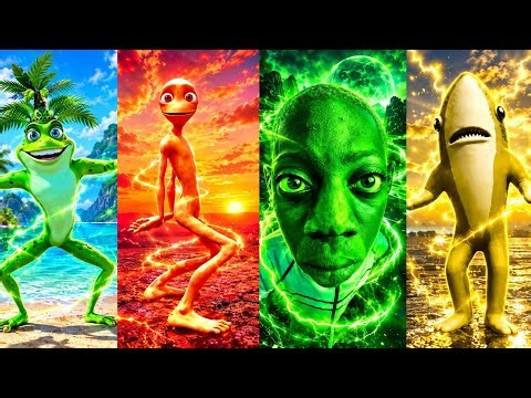 🔥 ULTIMATE ALIEN DANCE BATTLE! 👽⚡ | 4 Crazy Characters Dance Challenge 💃🕺 | Trending VFX Animation