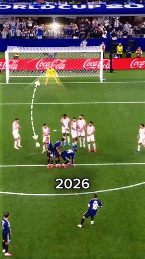 Messi free kick evolution ⚡