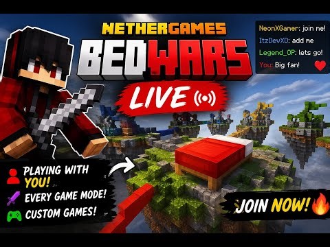 🟣 live Java Bedwars and all Minigams🫵 Join Fast!! 🗣️👾 #live #bedwars