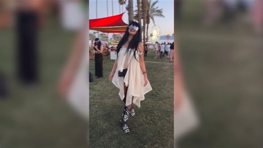 Heidi Klum goes fully incognito in lace dress with hair makeover for Coachella day two