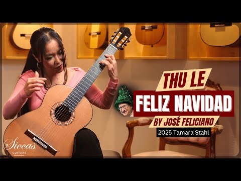 Thu Le plays Feliz Navidad on a 2025 Tamara Stahl Classical Guitar | Merry Christmas 🎄