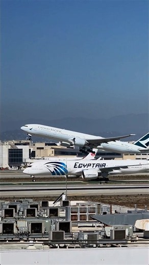 MASSIVE Cathay Pacific Boeing 777-300ER Departure from LAX! ✈️💨