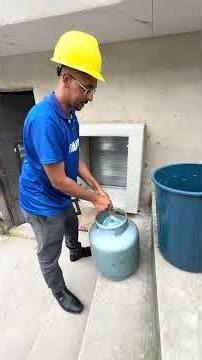 Gas cylinder replacement and trash disposal holder