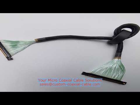 sealed grommet micro coax amphenol for UAV gimbal coaxial connector drawing 48 awg micro coax cable