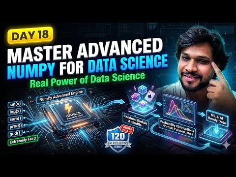 Day 18: Advanced NumPy for Data Science (ufuncs, Random & Distributions)|120-Day Data Science Series