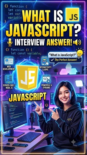 What Is JavaScript? Answer This Interview Question in 20 Seconds ⚡ #Shorts