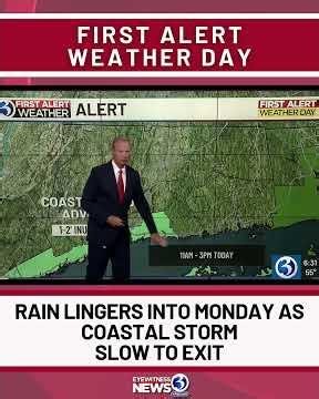 Rain lingers into Monday