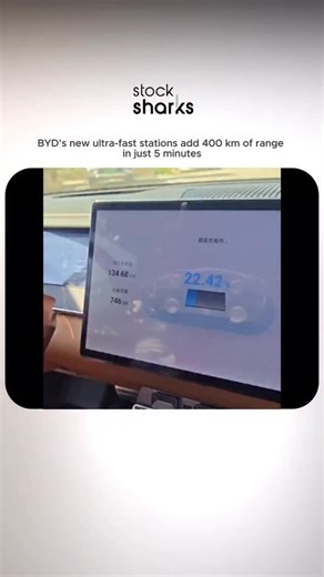 BYD just showed off a game-changing ultra-fast EV charger: up to 400 km of range in 5 minutes using its new 1000V Super e-Platform and Flash Charging Battery. | Stock Sharks