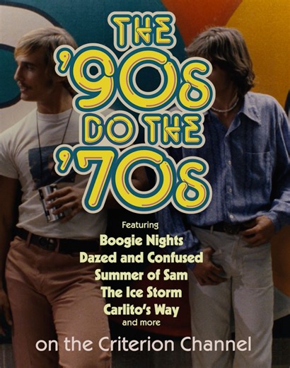 Criterion Collection on Instagram: "THE '90s DO THE '70s 🪩 Coming to the Criterion Channel January 1! In the 1990s, the twenty-year cultural cycle—in which each generation rediscovers and reinterprets the youth culture of the last—saw Gen X filmmakers turn to the 1970s for inspiration. But with more in mind than mere nostalgia, directors like Richard Linklater, Sofia Coppola, Spike Lee, and Paul Thomas Anderson used this much-mythologized decade as a lens through which to examine contemporary s