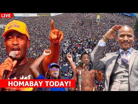 LIVE! FIREWORKS IN HOMABAY AS SIFUNA, BABU, ORENGO LEAD MOTHER OF ALL MEGA RALLY, DAYS AFTER ATTACK