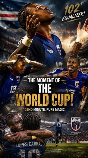 102' Equalizer That Shocked the World! 🌍⚽ | Cape Verde's Historic Goal 🇨🇻 #todaybestgoals #shorts