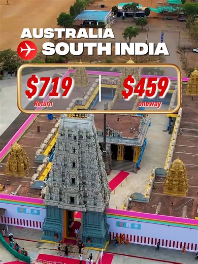 AUS to SOUTH INDIA Just $459 One way & $719 including Return flight. Call NOW | SYD: 0288 805 646 | MEL: 0391 112 499 | BNE: 0730 638 939 | PER: 0861 175 888 | ADL: 0870 787 292. #cheapflights #flightdeals #airticket #airticketing #flightbooking #flysmart #australia #southindian #airticketing