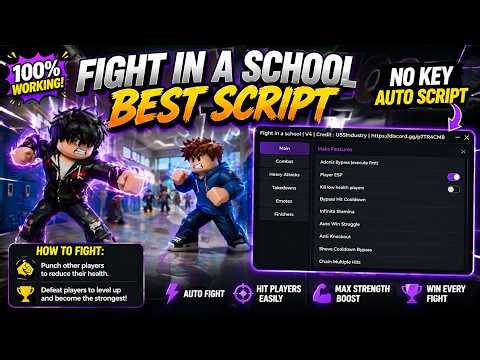 NEW Fight In A School Script 2026 🔥 NO KEY! AUTO ATTACK + HITBOX + ESP OP (Roblox) 😈