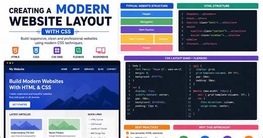 Creating a Modern Website Layout with CSS