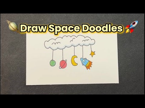 ✏️ Draw Space Doodles 🪐✨🚀 With Me| Easy Step By Step #21