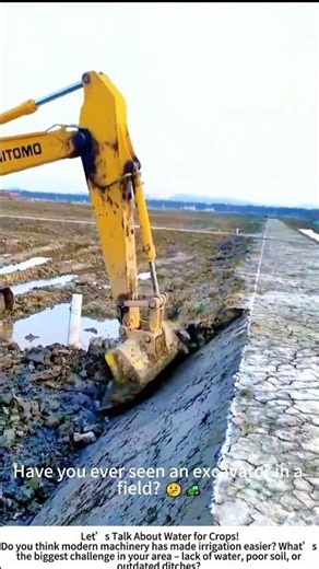 Digging an Irrigation Ditch with an Excavator – Lifeline for Farmland 💧🚜