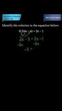 Test Prep: Solve Linear Equations with Rational Coefficients (8th Grade Math) | 8.EE.C.7.B