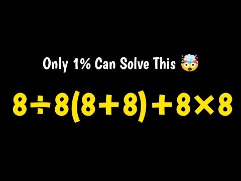 8÷8(8+8)+8×8 = ? - Only Genius Can Solve This Math Problem 🤯