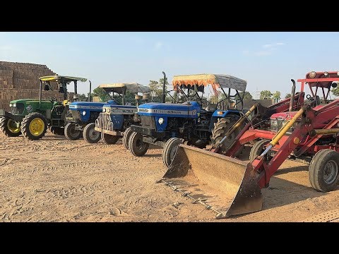 Mahindra Arjun 605 Loader Loading Mud 4 Tractor’s with Trolley Fully Loaded | Sonalika | Swaraj