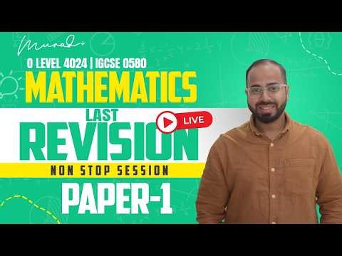 O Level Maths 4024 FULL Syllabus Revision LIVE 🔥 | 2023 to 2025 PastPapers 100% Concepts Covered