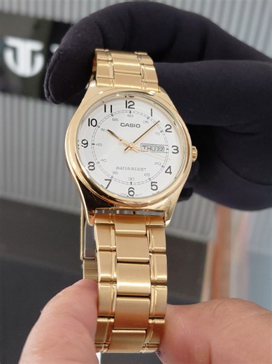 Men’s Starter Gold-coloured Watch Picks That Feel Luxury—Budget Friendly, Affordable Casual Style, Classy Finish; The Casio Steel Belt Gold Color for Men MTP-V006G-7B #casio #watchrecommendation #watchesformen #luxurywatches #saazone