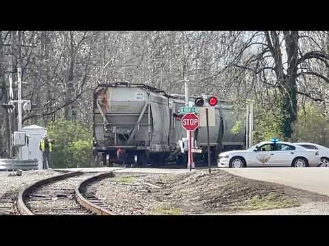 Engineers Last Run Ever! Police Car Stuck By Train, Tanker Train Vs Hill, Last Wave & Working Hard!